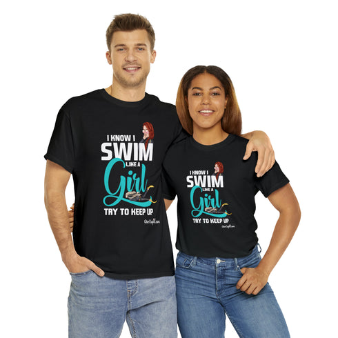 "Swim Like a Girl" Relaxed Fit T-shirt
